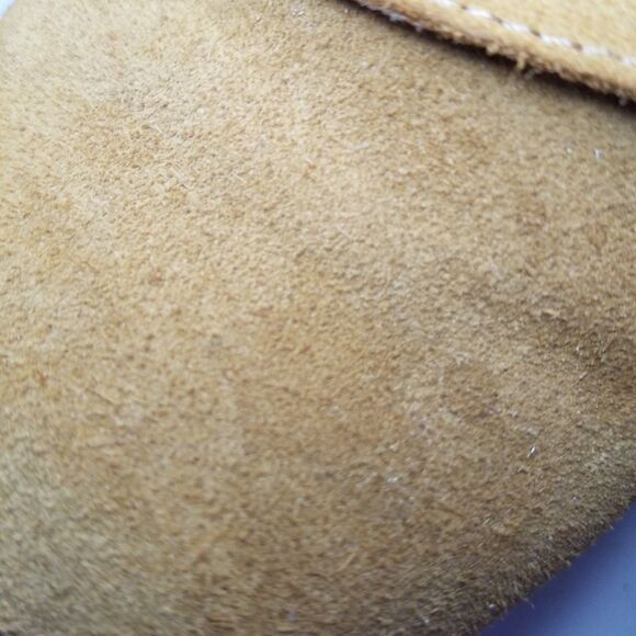 Free People Suede Park Circle Platform Buckle Round Toe Chunky Wood Clogs in Tan - Picture 15 of 16